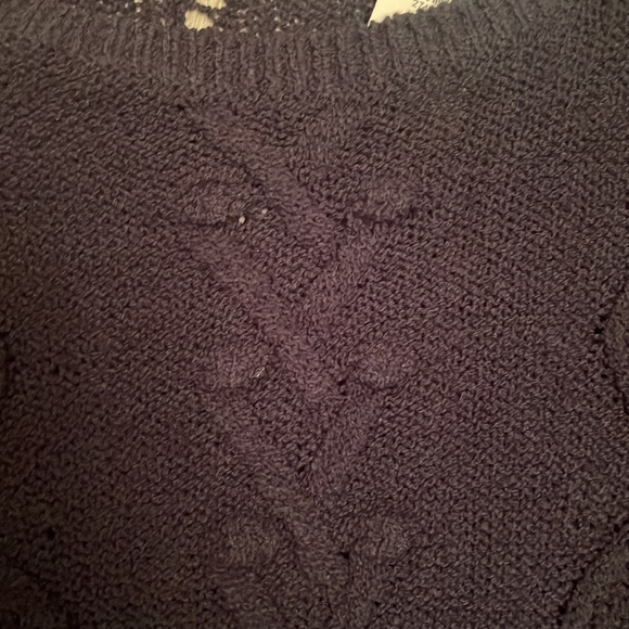 NWT beautiful navy blue  women’s Express Knit 🧶 long sleeve sweater - Picture 4 of 8